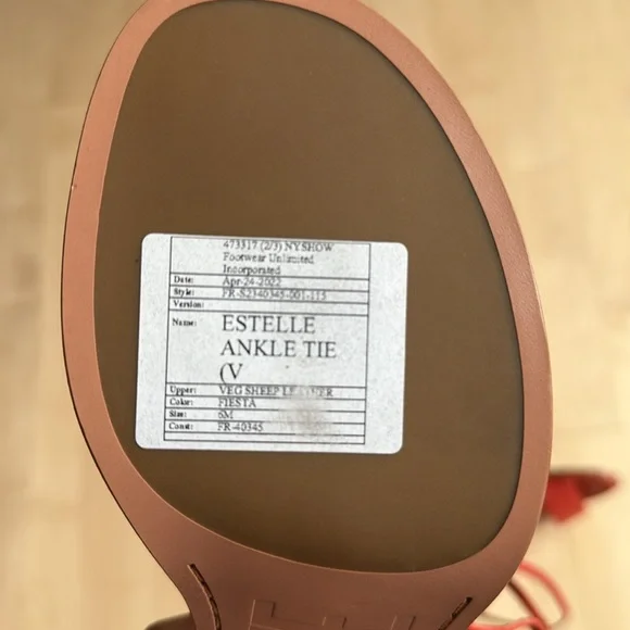 FRYE Estelle Ankle Tie Fiesta Leather Sz 6 - Picture 10 of 11